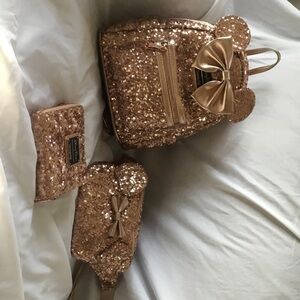 Loungefly Disney Rose Gold Sequin set of three